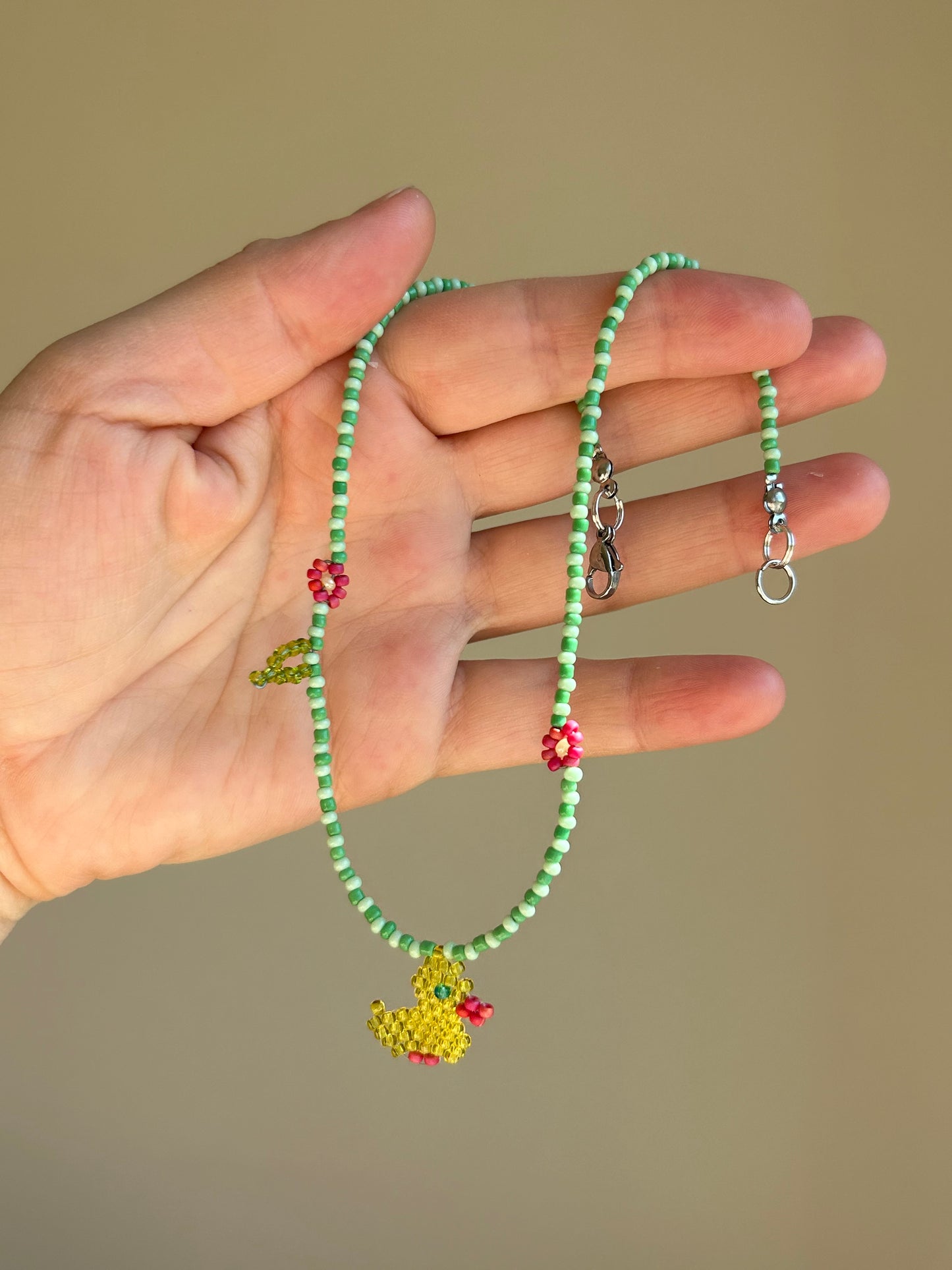 A like duck is looking for flower 🌺