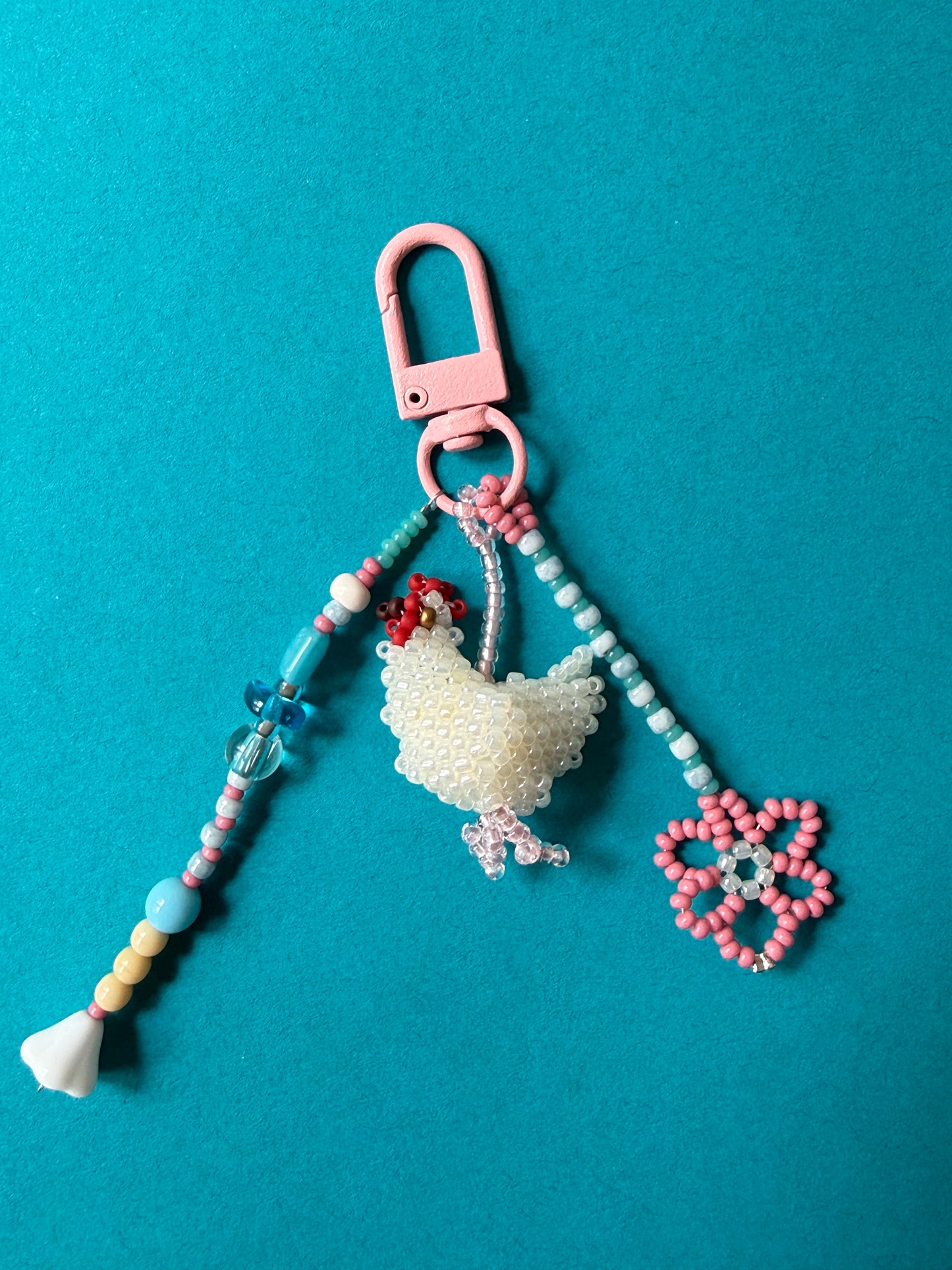 Handmade Chicken Keychain