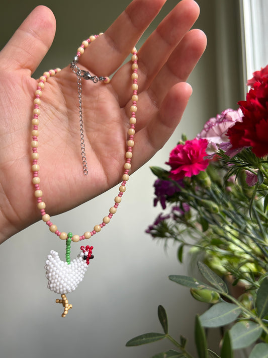 Beaded Chicken Necklace