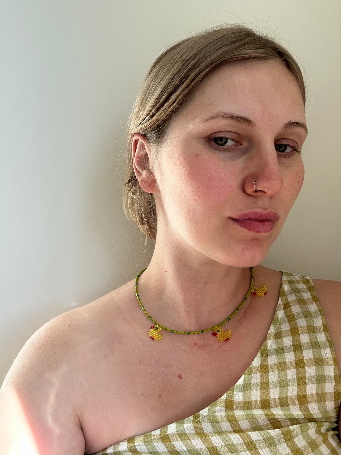 Three Ducklings Beaded Necklace