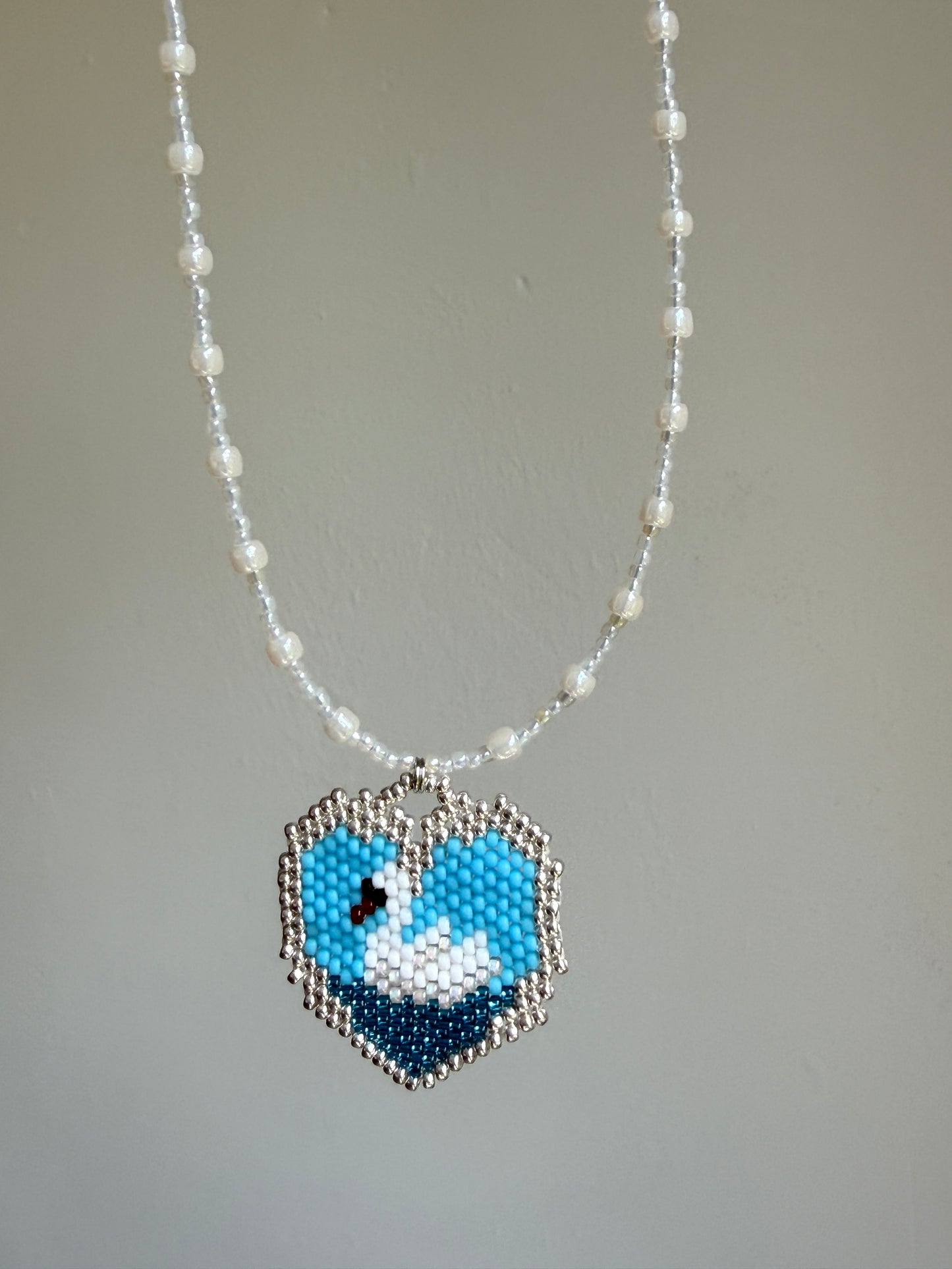 Swan Heart Necklace