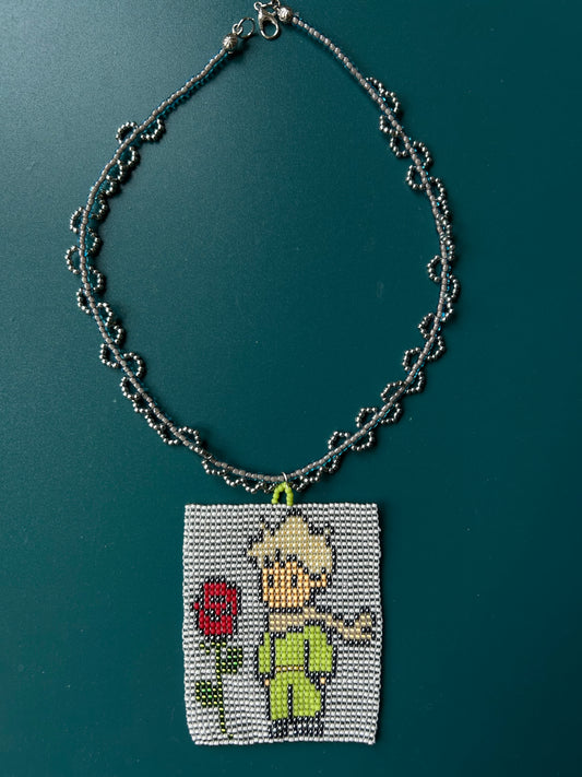 A little prince and his rose