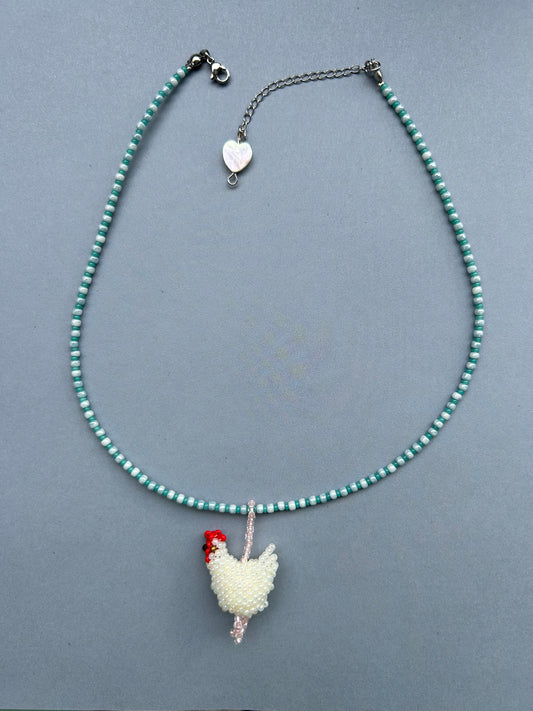 Beaded Chicken Necklace