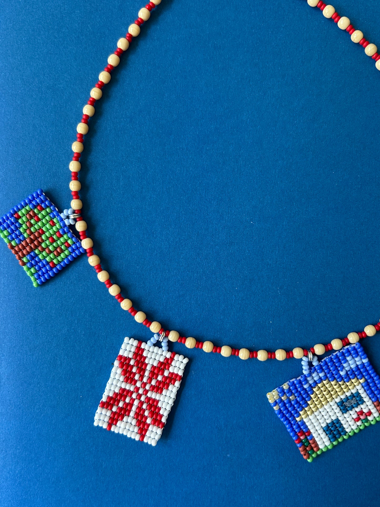 Beaded Necklace with Ukrainian Motifs