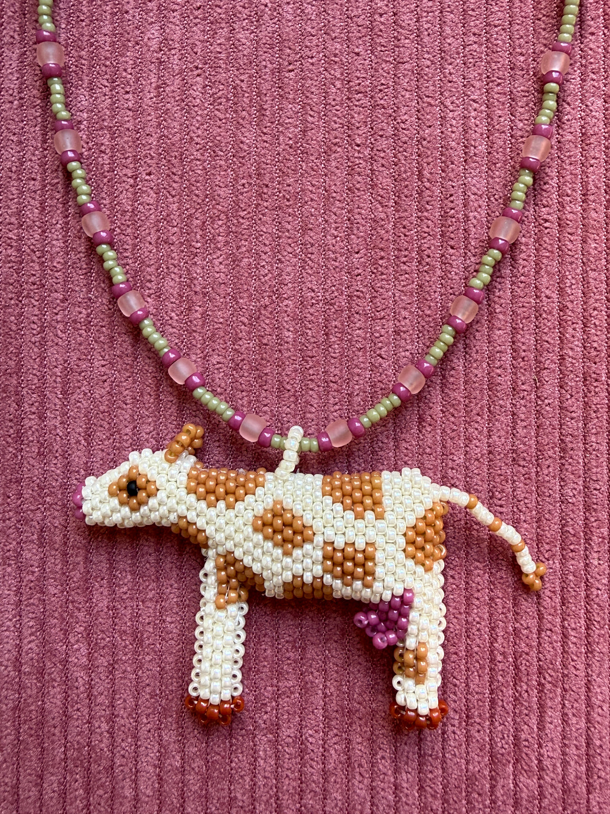 Beaded Cow Necklace