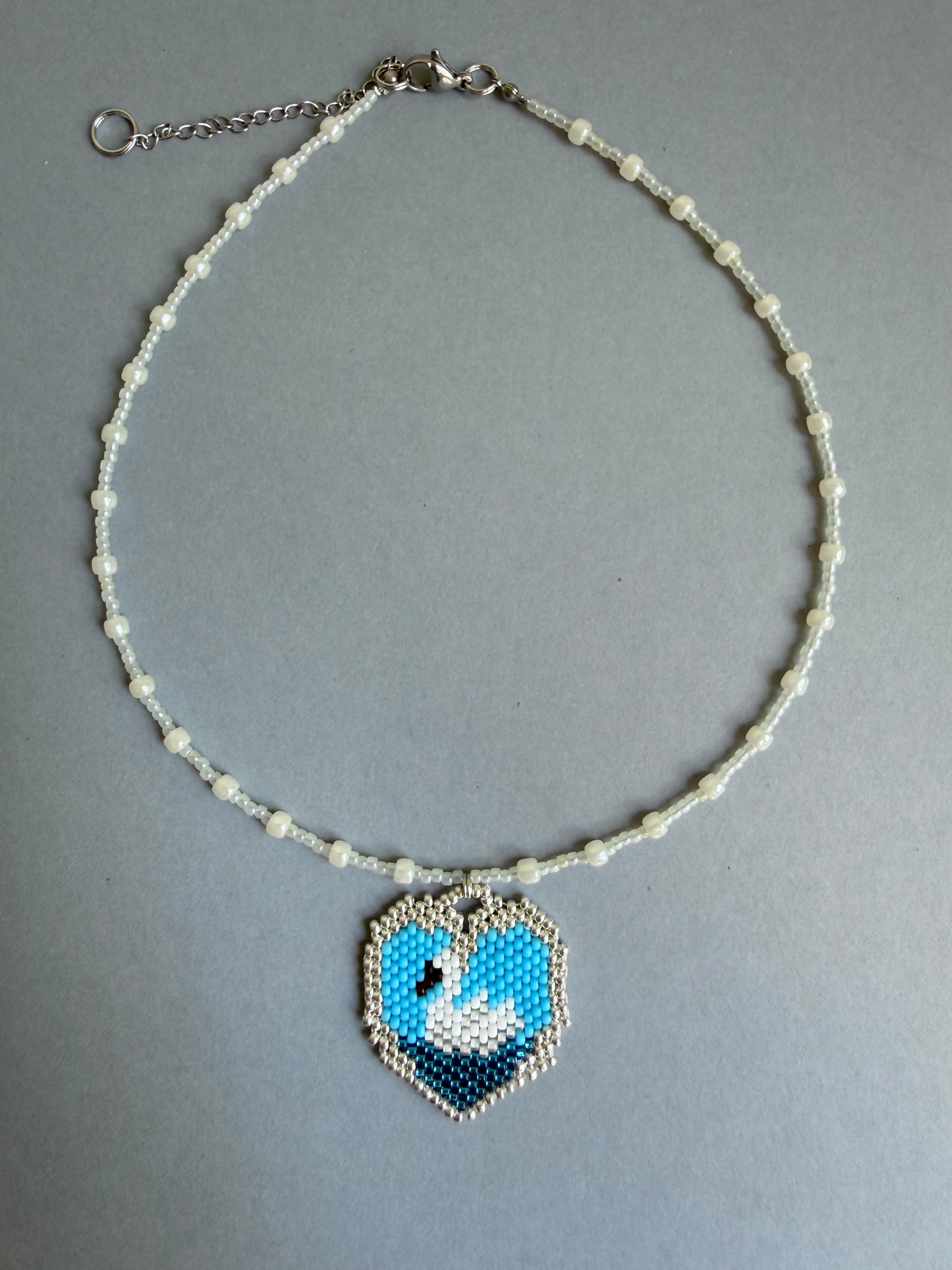 Swan Heart Necklace