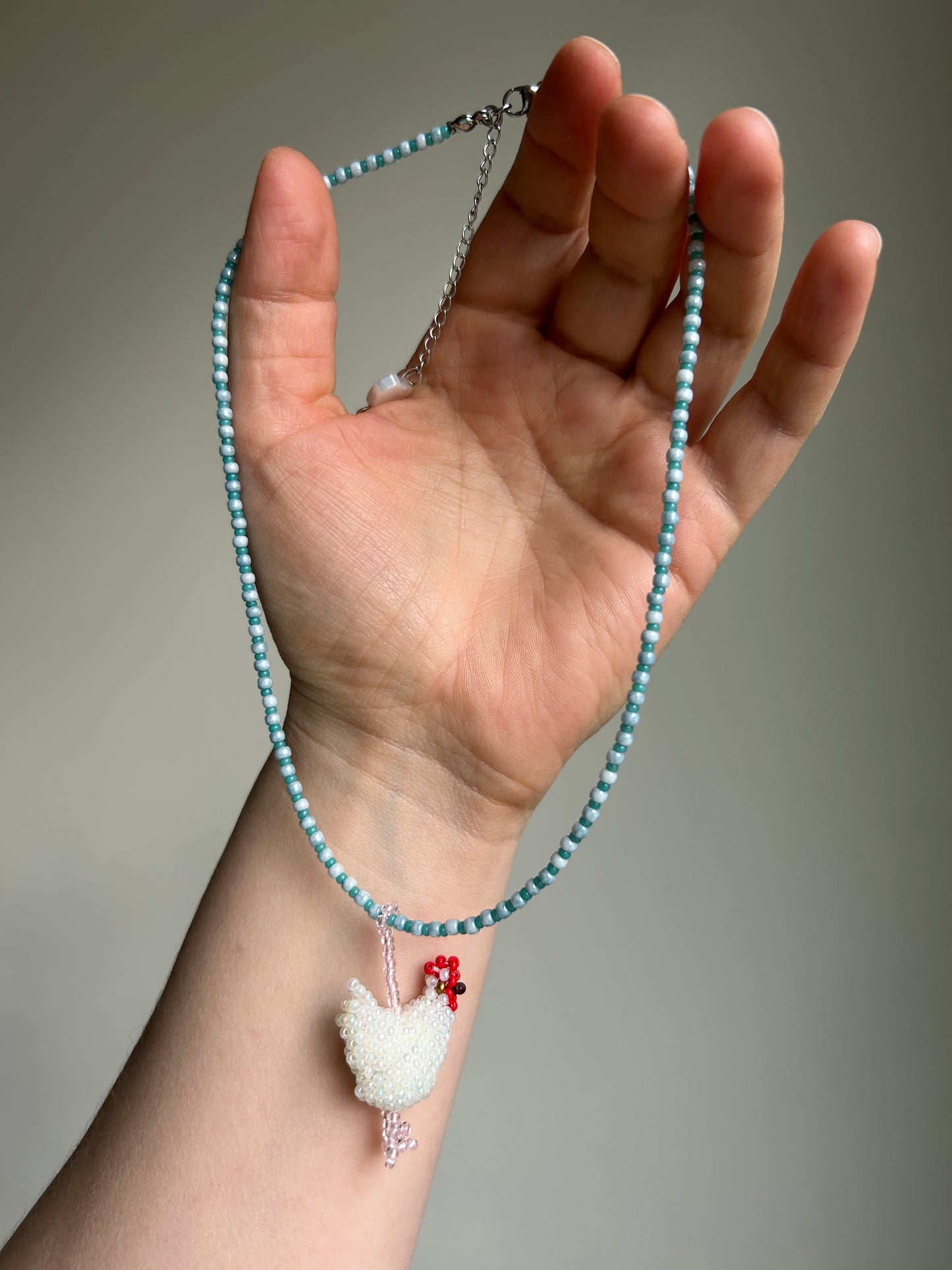 Beaded Chicken Necklace
