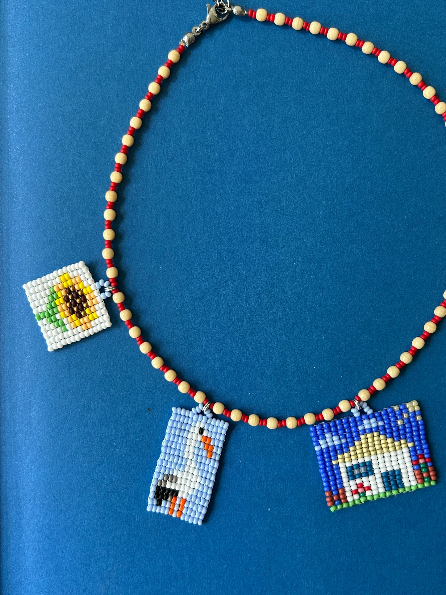 Beaded Necklace with Ukrainian Motifs