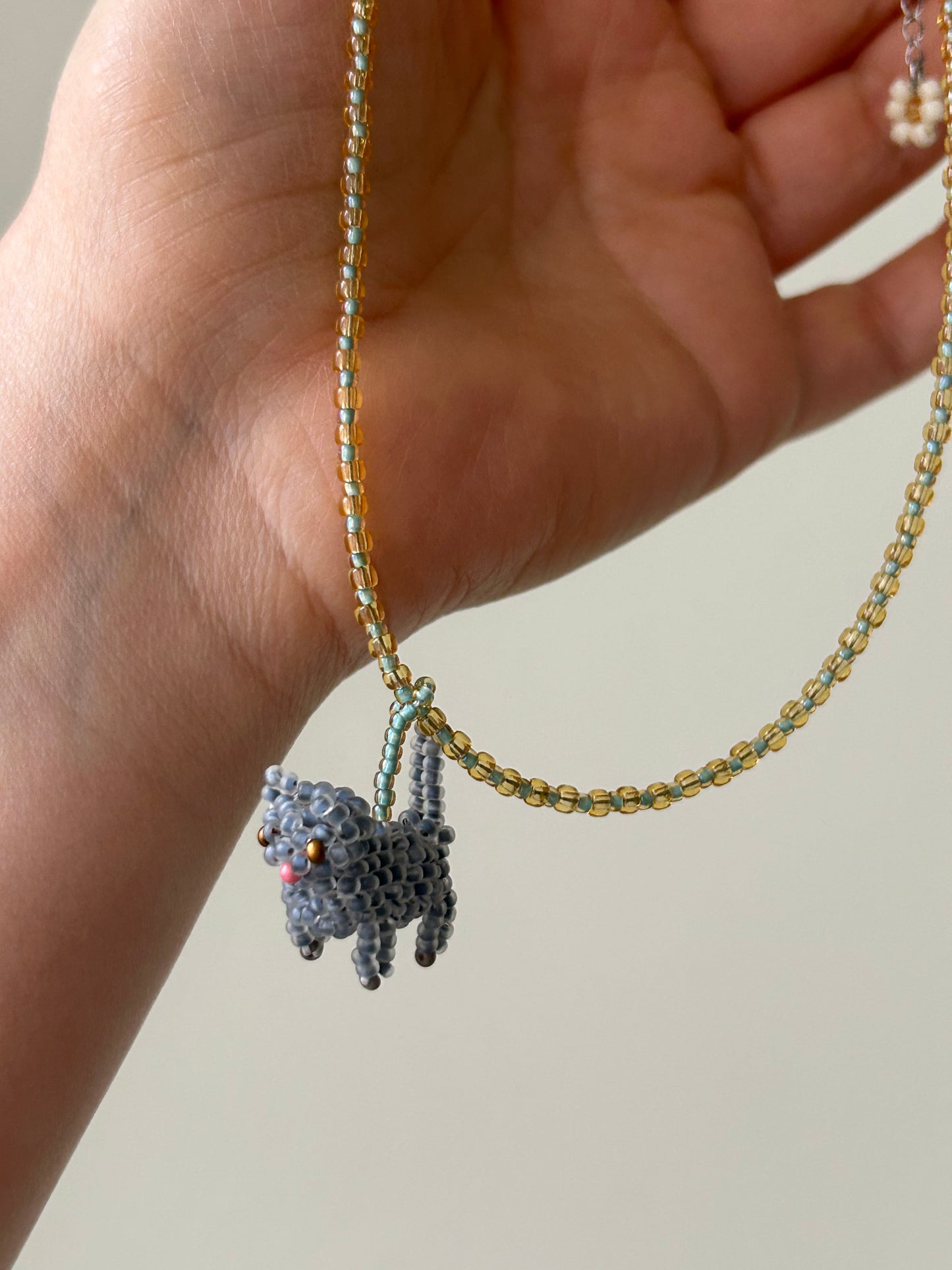 Beaded Cat Necklace