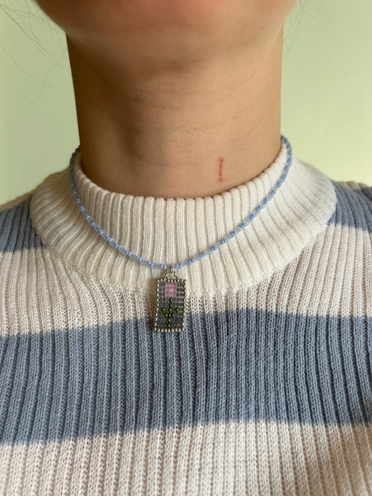 A flower under blue sky