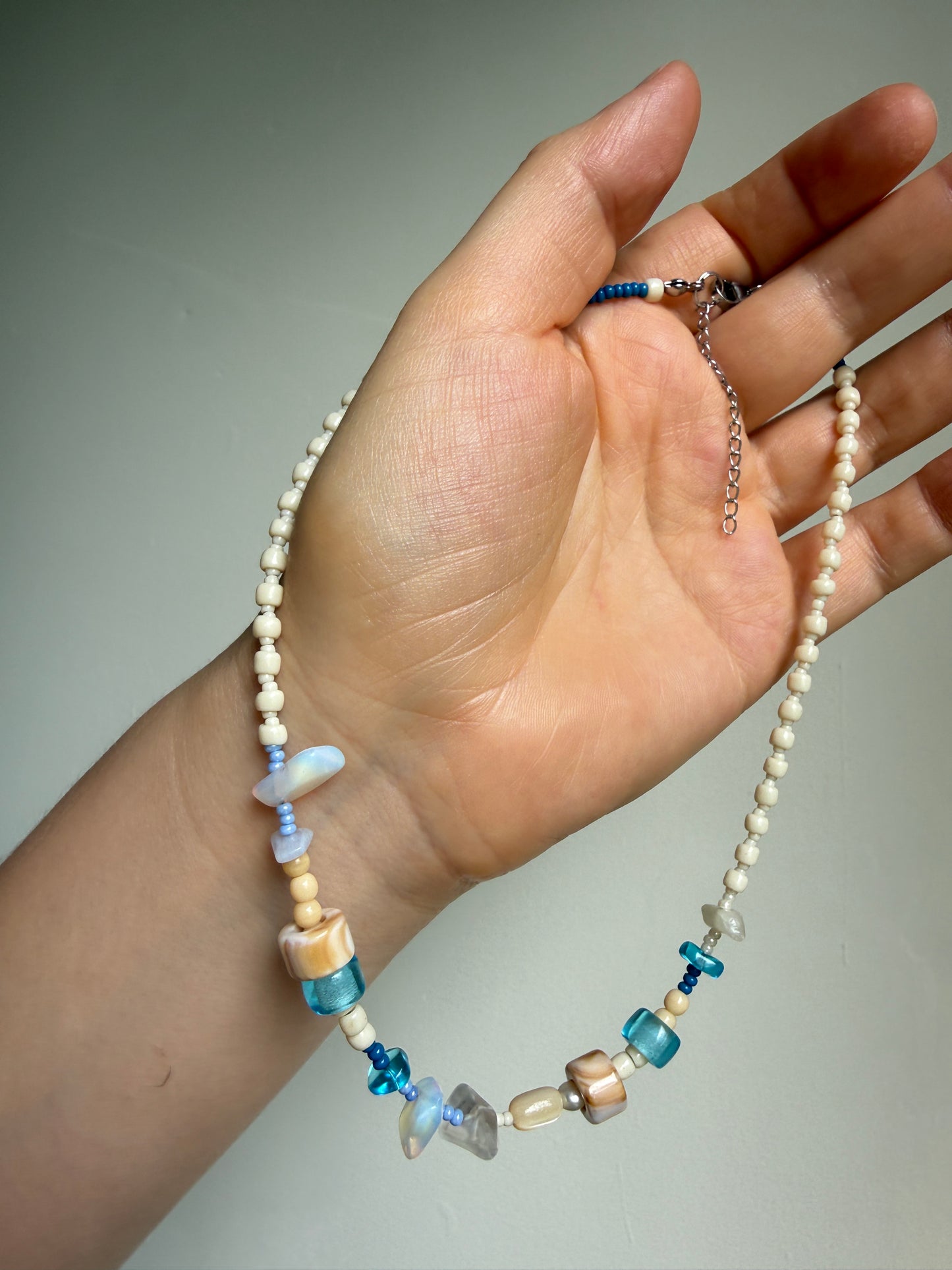 Ocean Treasure Necklace | Natural Shell & Glass Beads