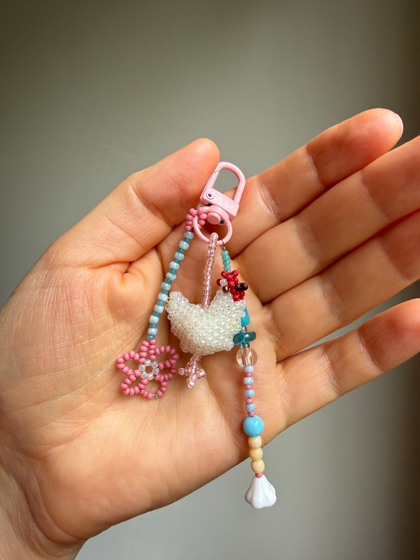 Handmade Chicken Keychain