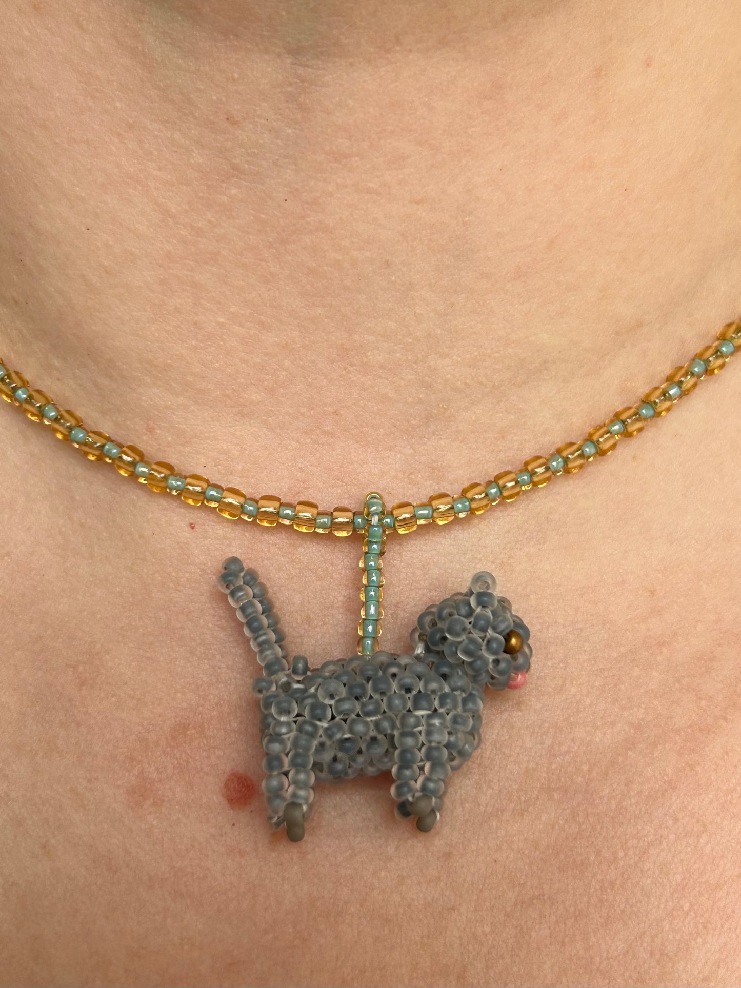 Beaded Cat Necklace