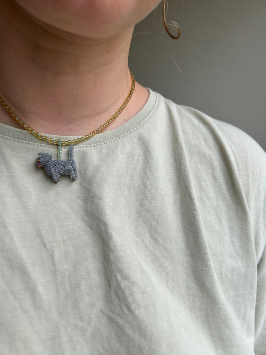 Beaded Cat Necklace