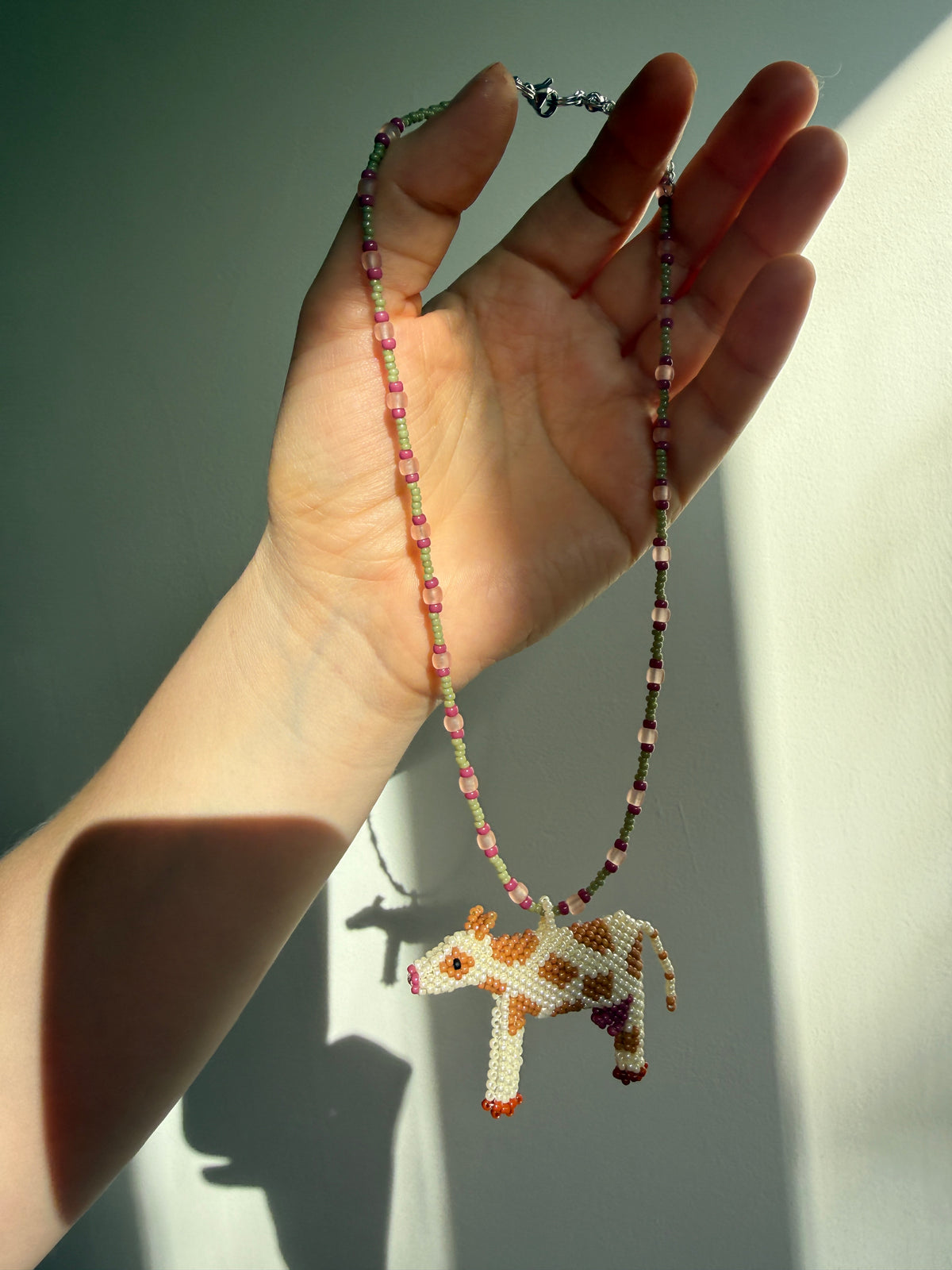 Beaded Cow Necklace
