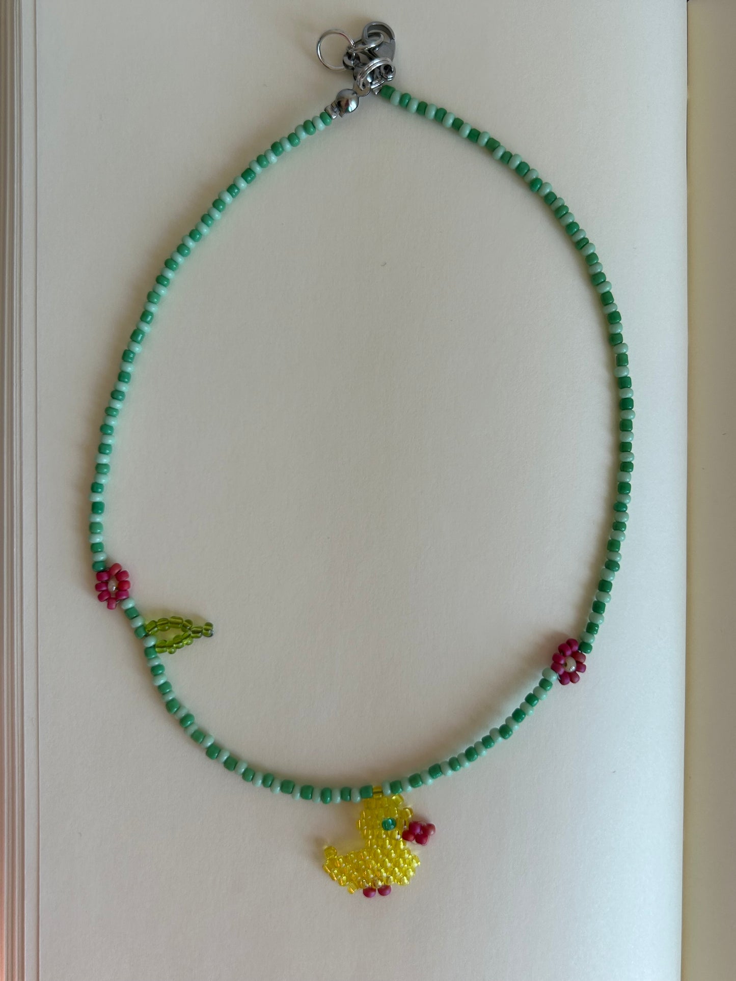 A like duck is looking for flower 🌺