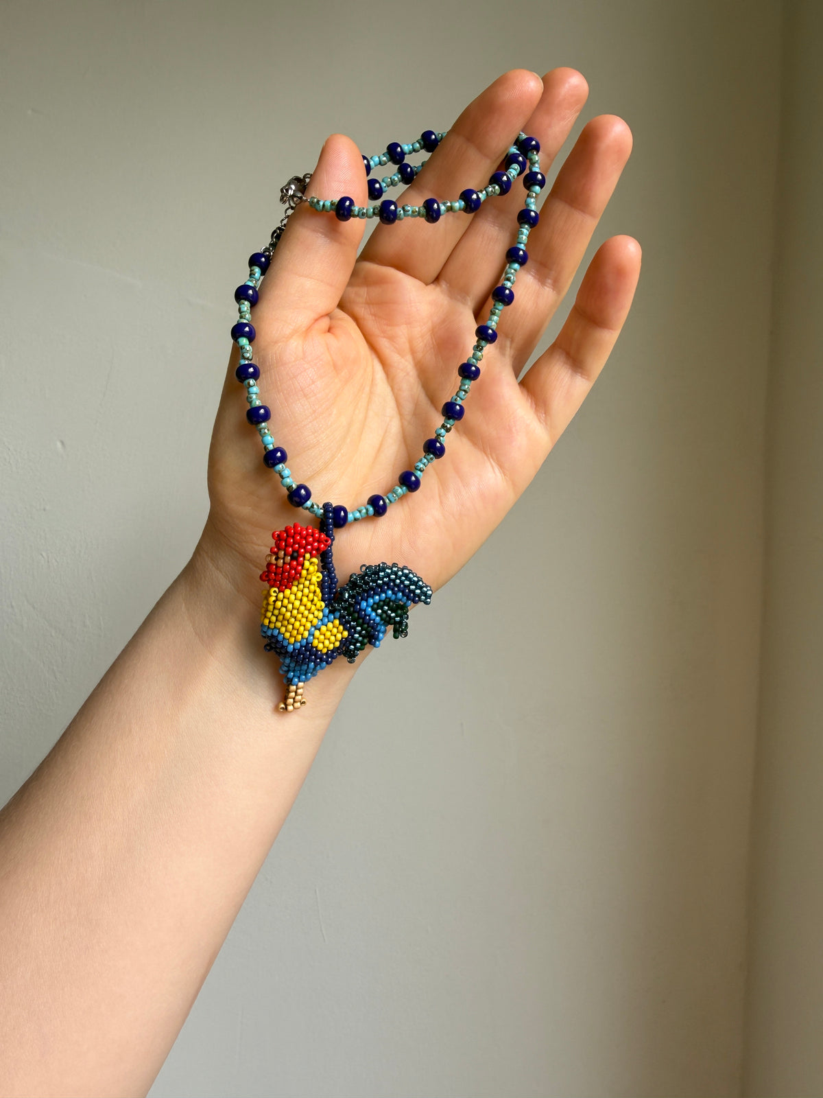 Beaded Rooster Necklace