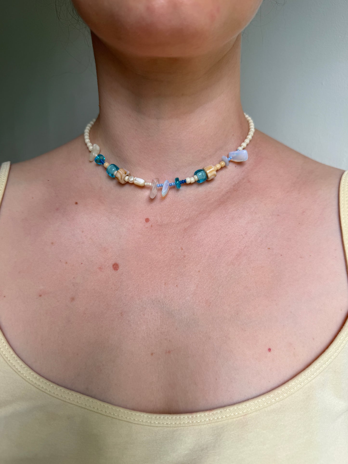 Ocean Treasure Necklace | Natural Shell & Glass Beads