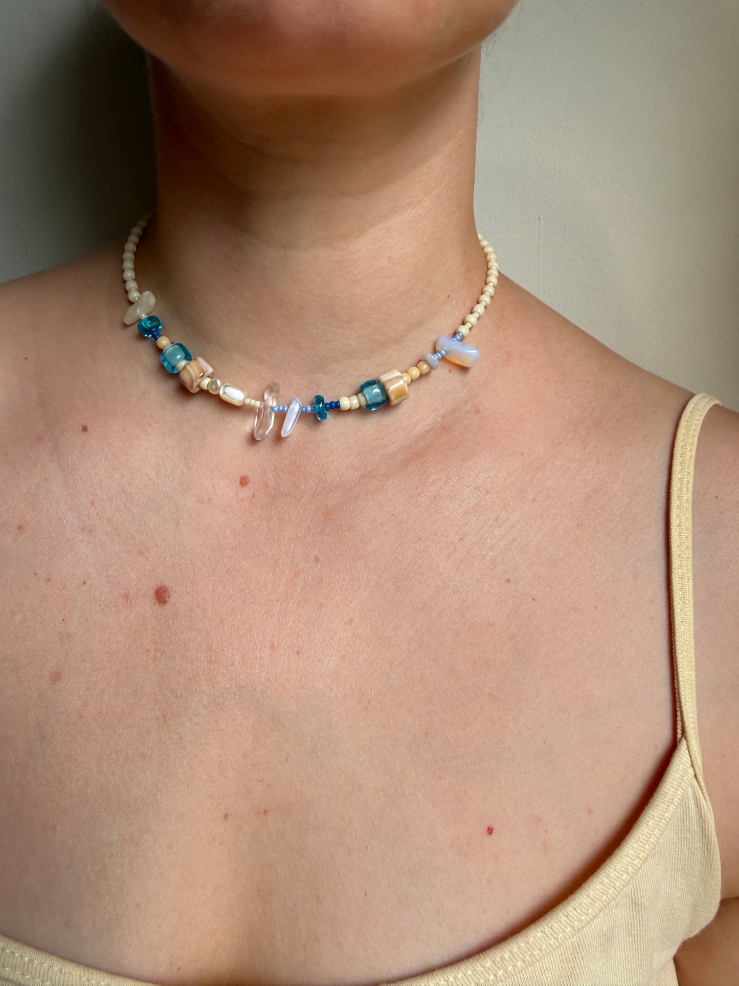 Ocean Treasure Necklace | Natural Shell & Glass Beads