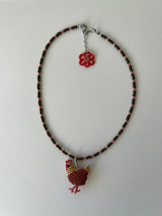 Hen under the warm sun