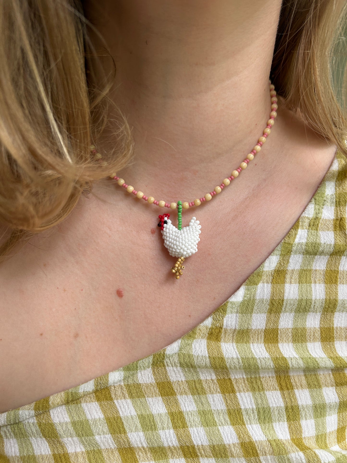 Beaded Chicken Necklace