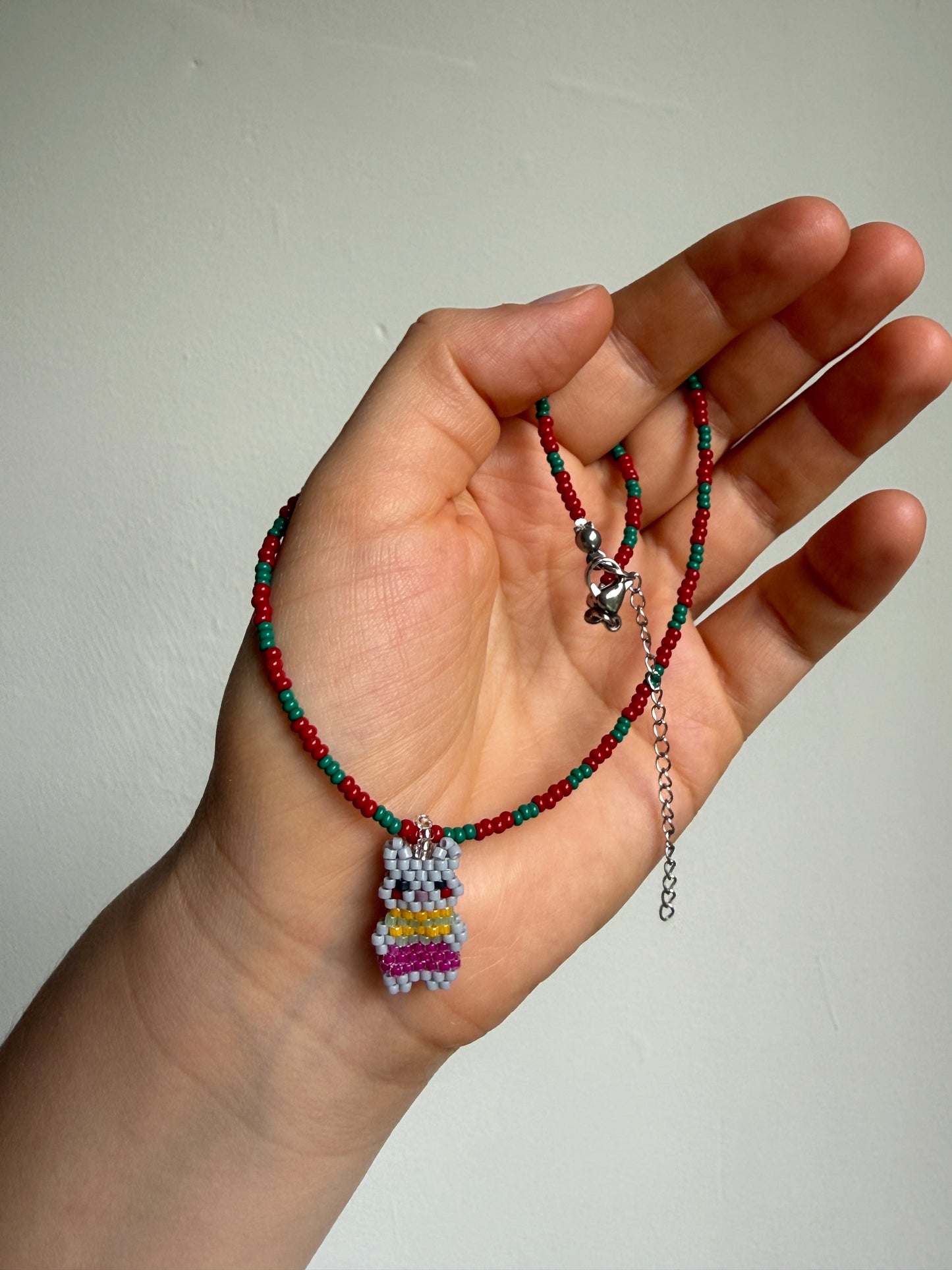 Beaded Cat Necklace