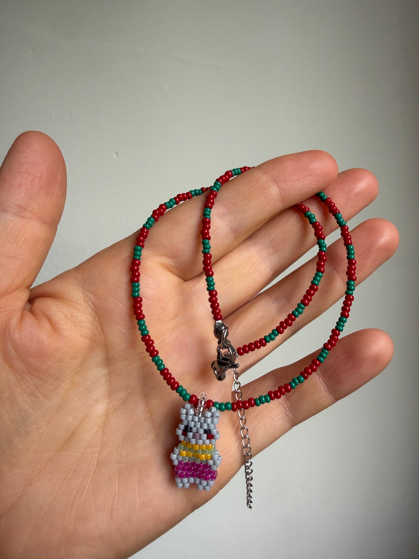 Beaded Cat Necklace