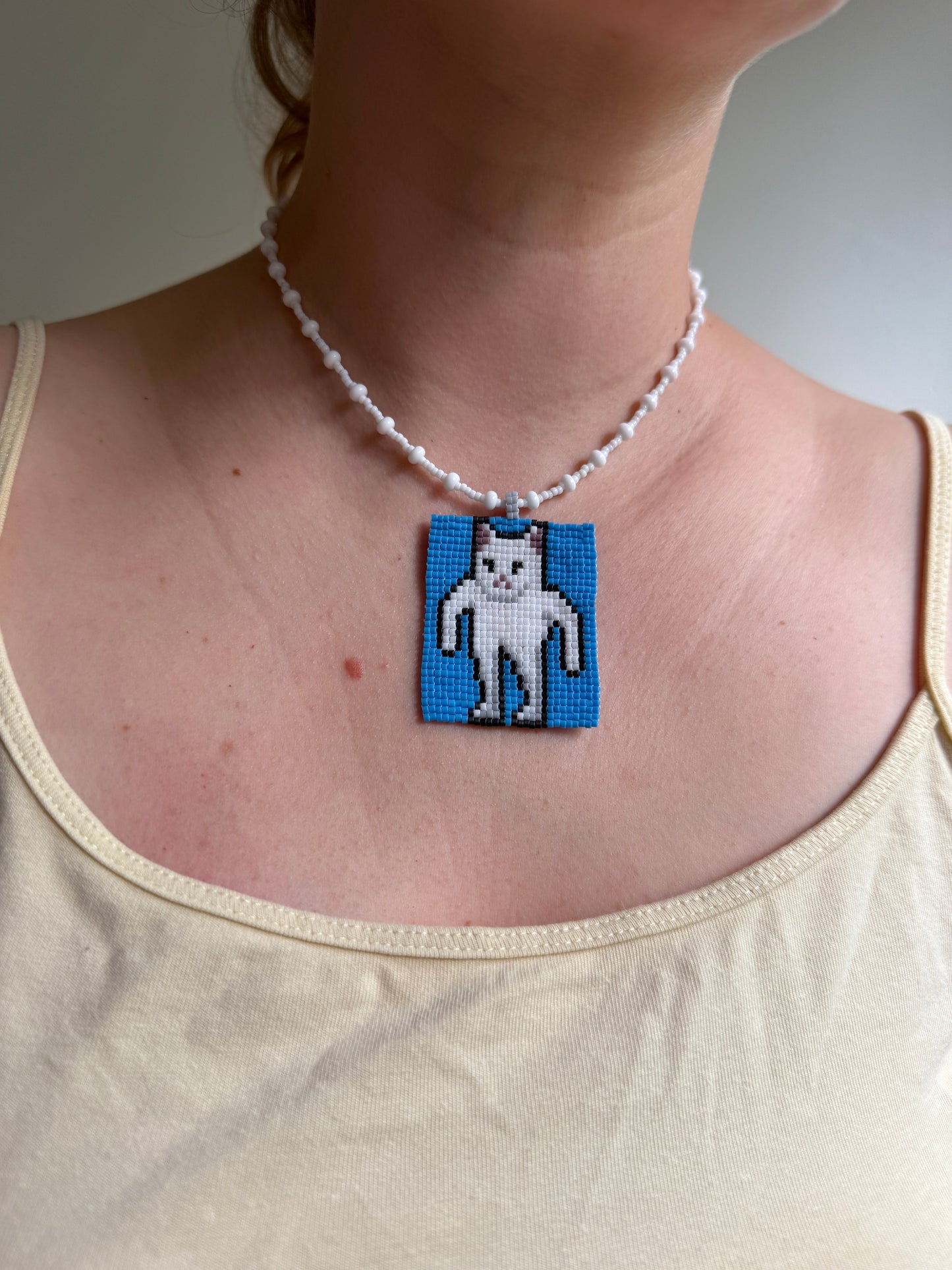 White Cat Necklace