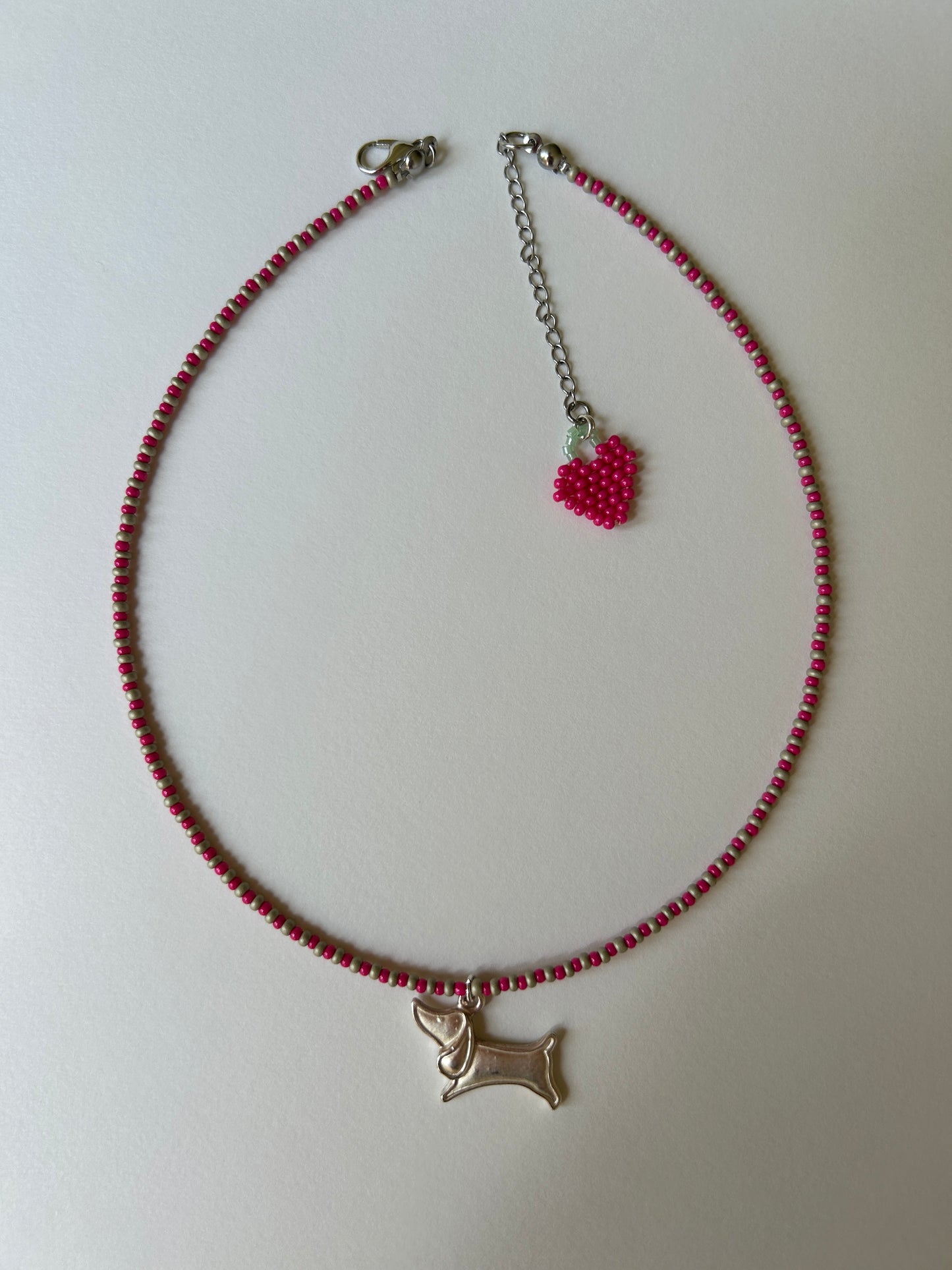 Pink Dachshund Necklace 🩷